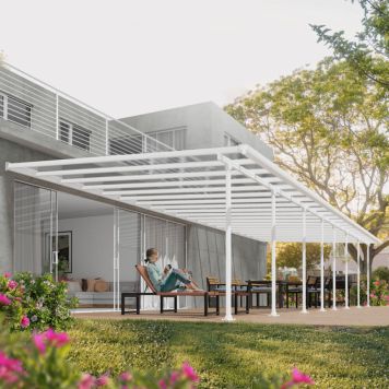 Palram Canopia terrasseoverdækning Feria hvid 46 m²