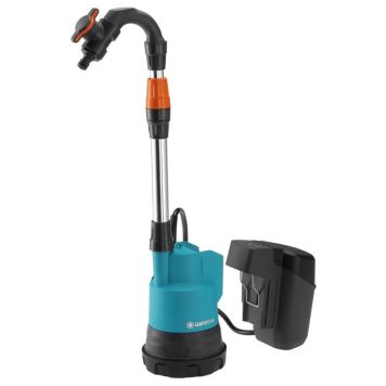 Gardena vandtøndepumpe 2000/2 18V u/batteri & lader