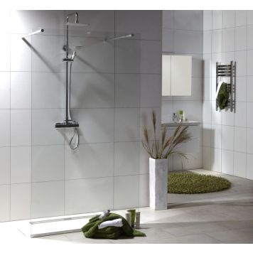 Noro brusevæg Frost DV 115 SMC 115x200 cm klart glas