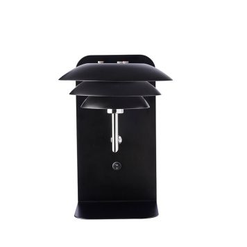 Dyberg Larsen DL20 væglampe med USB hylde sort Ø20 cm