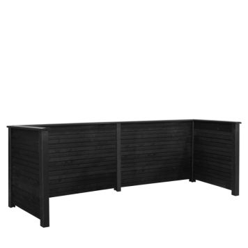 Plus renovationsskjul Plank profil trykimp. m/træstolper sort 377x97x108 cm