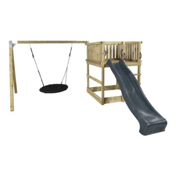 Plus legetårn Play inkl. gyngestativ, rutsjebane og redegynge 