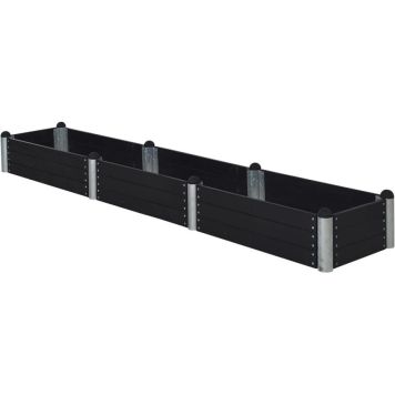 Plus højbed Pipe sort 80x400x36 cm