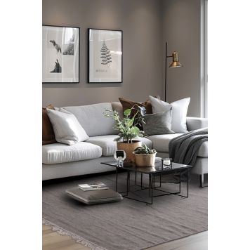 Mattbolaget Bergen tæppe grå uld - flere størrelser