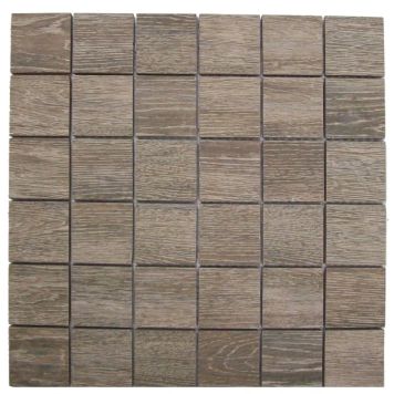 Mosaik Techwood mokka/træ 30 x 30 cm