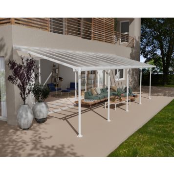 Palram Canopia terrasseoverdækning Feria hvid 26,9 m²