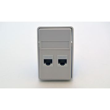 Dataudtag RJ45 modul 1.5 2-stik hvid