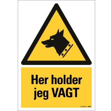 Pickup skilt her holdes vagt 33x23 cm