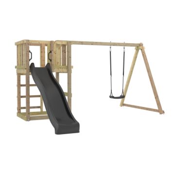 Plus legetårn Play inkl. gyngestativ, rutsjebane og gynge 