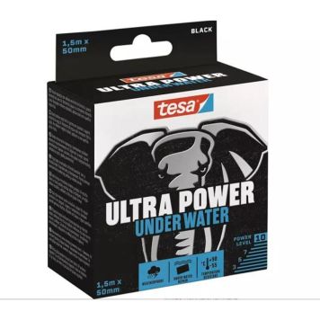 Tesa reparationstape Ultra Power Under Water sort 50 mm x 1,5 m 