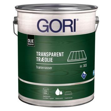 Gori transparent træolie 303 til træterrasser teak 5 L