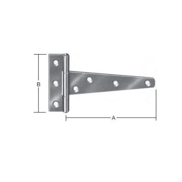 Vormann T-hængsel galvaniseret rustfri stål 146x68 mm