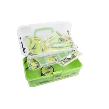 Fladen Fishing Boks inklusiv grej grøn