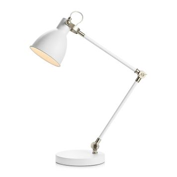 Markslöjd bordlampe House hvid/stål E27 40 W