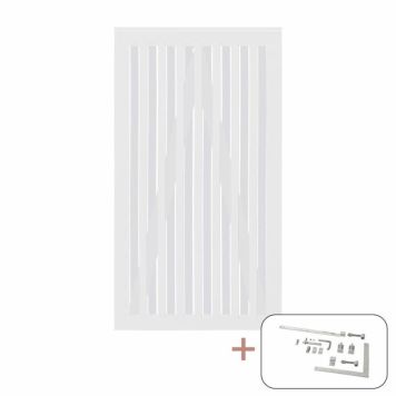 Plus enkeltlåge Nagano hvid 180x100 cm inkl. beslag