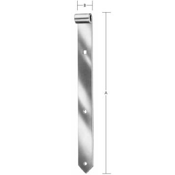 Vormann stabelhængsel varmgalvaniseret 600x45 mm