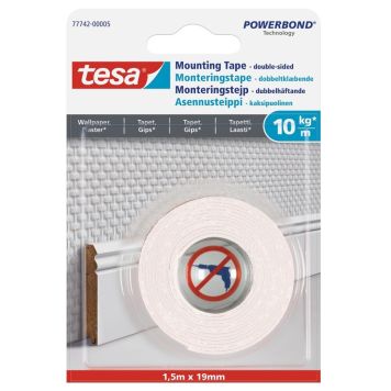 Tesa monteringstape til tapet og puds 10 kg