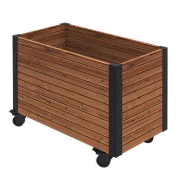 Plus plantekasse Cubic ThermoWood 87x47x65,5 cm inkl. hjul