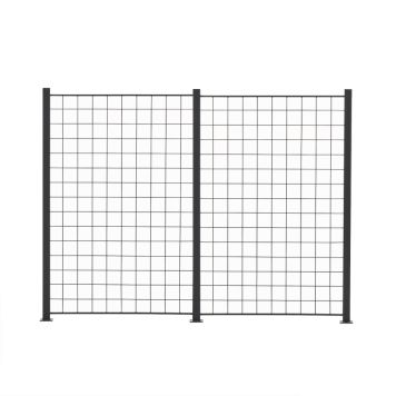 Hortus espalier antracitgrå 2 fag 100x150cm 3 stk. alu stolper