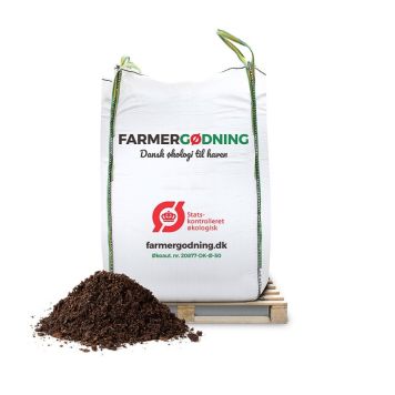 Farmergødning økologisk køkkenhave- og drivhusmuld 1800 L i bigbag