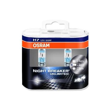 Osram bilpære Night Breaker duobox H7 12 V 2 stk