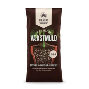 Holmebo vækstmuld premium 3-i-1 51 sække á 40 L