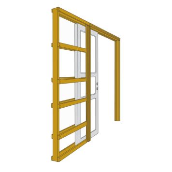 Swedoor skydevægselement hvid 10x21 96 mm