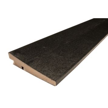 Frøslev klinkbeklædning kvinta gran ru sort 25x125x3600 mm 4 stk.