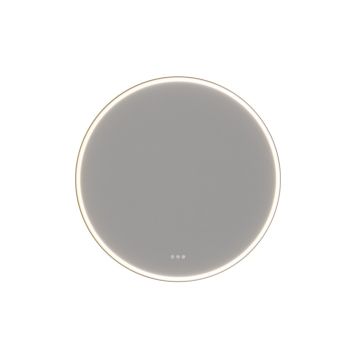 Scanbad spejl m/lysstyring Hoop sort ramme – flere størrelser 