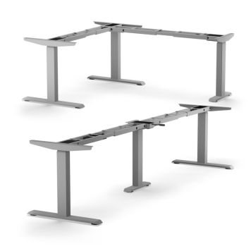 BMB stel til hæve-/sænkehjørneskrivebord aluminium 625-1275 mm