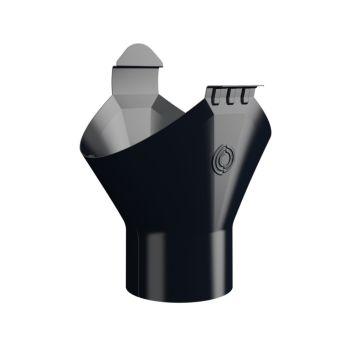 Lindab tudstykke sort 125/75 mm