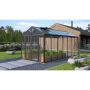 Vitavia drivhus Poseidon 13,8 m² sort 3 mm hærdet glas inkl. polytag og bundramme