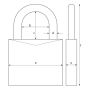 Abus hængelås messing 713/40