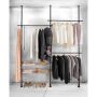 Wenko teleskopsystem t/garderobe Herkules Duo sort