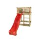 Plus legetårn Play inkl. rød rutsjebane 135x150x200 cm
