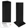 Plus stålstolpe med fod sort 8x8x128 cm