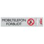 Pickup skilt mobiltelefon forbudt alu look 165x44 mm