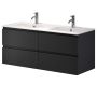 Camden badmøbelsæt Integrated dobbelt sort 120 cm