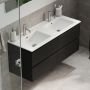 Camden badmøbelsæt Integrated dobbelt sort 120 cm