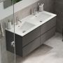 Camden badmøbelsæt Integrated dobbelt grå 120 cm