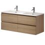 Camden badmøbelsæt Integrated dobbelt eg 120 cm
