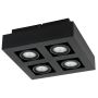 Eglo loftlampe Mendoza sort GU10 LED 25x25 cm