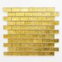 Mosaikflise Brick Chrystal Uni guld 30x30 cm