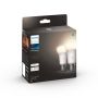 Philips Hue kronepærer White A60 E27 9,5 W 2-pak