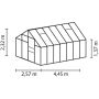 Vitavia drivhus Merkur 11,5 m² alu 6 mm poly 
