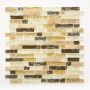 Mosaik glas og natursten beige og brun 29,8 x 30,5 cm