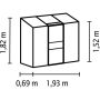 Vitavia vægdrivhus Ida 1,3 m² sort 4 mm poly 