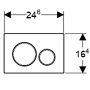 Geberit Sigma 20 betjeningsplade blank/mat krom