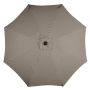 Parasol m/krank og tilt Dusty Walnut alu Ø3 m 