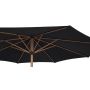 Parasol m/krank sort teaklook Ø3 m 